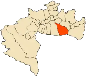 Localizarea comunei în cadrul provinciei