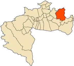 Localizarea comunei în cadrul provinciei