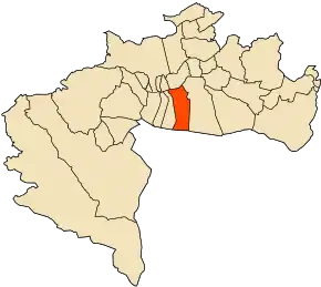 Localizarea comunei în cadrul provinciei