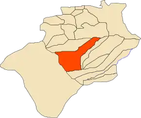 Localizarea comunei în cadrul provinciei