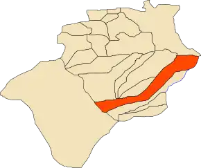 Localizarea comunei în cadrul provinciei