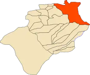 Localizarea districtului în cadrul provinciei