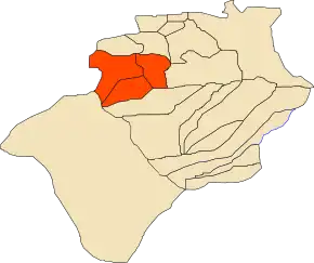 Localizarea districtului în cadrul provinciei