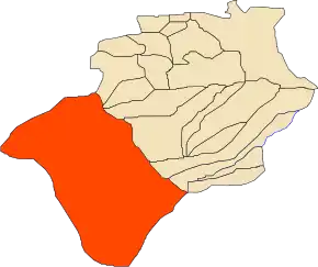 Localizarea districtului în cadrul provinciei