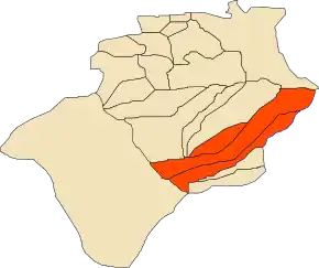 Localizarea districtului în cadrul provinciei