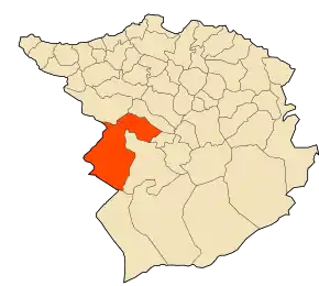 Localizarea districtului în cadrul provinciei