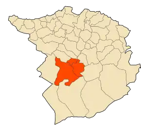 Localizarea districtului în cadrul provinciei