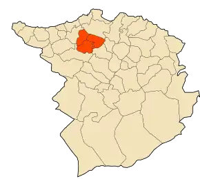 Localizarea districtului în cadrul provinciei