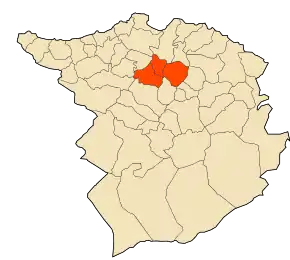 Localizarea districtului în cadrul provinciei