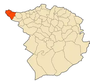 Localizarea districtului în cadrul provinciei