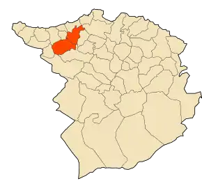 Localizarea districtului în cadrul provinciei