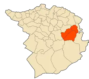 Localizarea districtului în cadrul provinciei