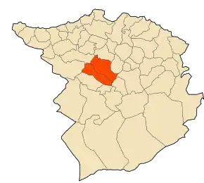 Localizarea districtului în cadrul provinciei