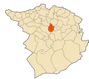 Localizarea comunei în cadrul provinciei