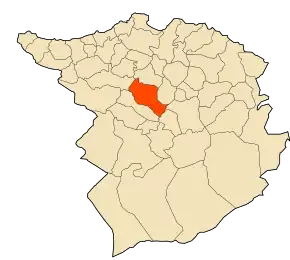 Localizarea comunei în cadrul provinciei