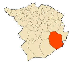 Localizarea comunei în cadrul provinciei