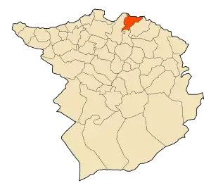 Localizarea comunei în cadrul provinciei