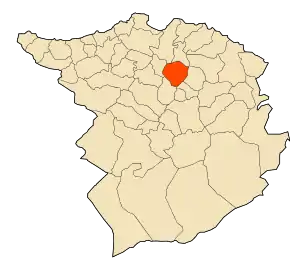 Localizarea comunei în cadrul provinciei