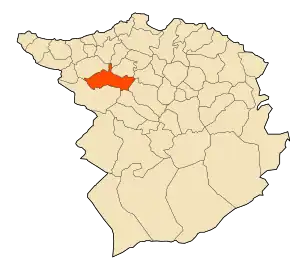 Localizarea comunei în cadrul provinciei