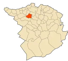 Localizarea comunei în cadrul provinciei