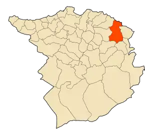 Localizarea comunei în cadrul provinciei