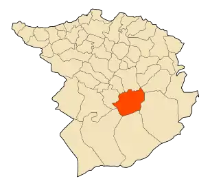 Localizarea comunei în cadrul provinciei