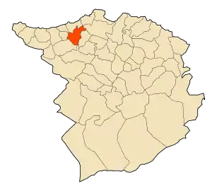 Localizarea comunei în cadrul provinciei