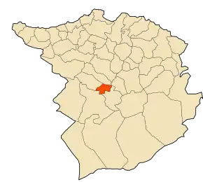 Localizarea comunei în cadrul provinciei