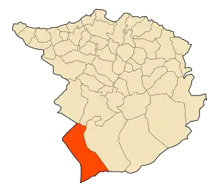 Localizarea comunei în cadrul provinciei