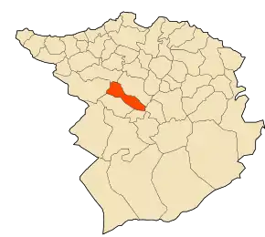 Localizarea comunei în cadrul provinciei