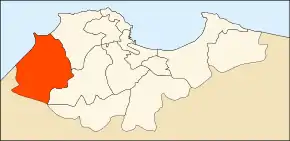 Localizarea districtului în cadrul provinciei