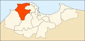 Localizarea districtului în cadrul provinciei