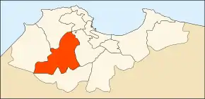 Localizarea districtului în cadrul provinciei