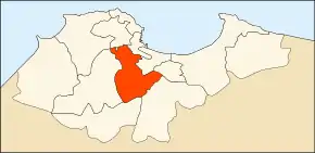 Localizarea districtului în cadrul provinciei