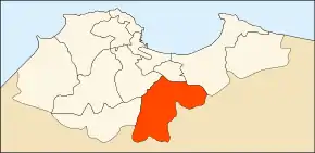 Localizarea districtului în cadrul provinciei