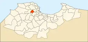 Localizarea comunei în cadrul provinciei