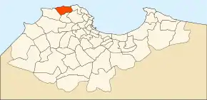 Localizarea comunei în cadrul provinciei