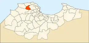 Localizarea comunei în cadrul provinciei