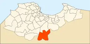 Localizarea comunei în cadrul provinciei