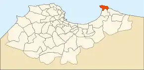 Localizarea comunei în cadrul provinciei