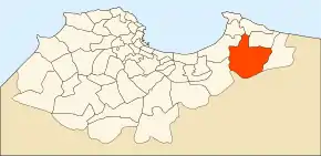 Localizarea comunei în cadrul provinciei