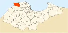 Localizarea comunei în cadrul provinciei