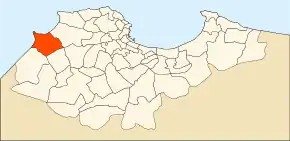 Localizarea comunei în cadrul provinciei