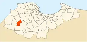 Localizarea comunei în cadrul provinciei