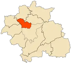 Localizarea comunei în cadrul provinciei