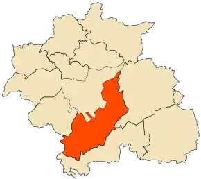 Localizarea comunei în cadrul provinciei