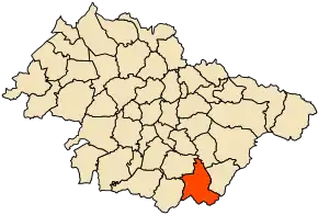 Localizarea comunei în cadrul provinciei