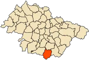 Localizarea comunei în cadrul provinciei