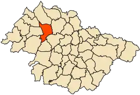 Localizarea comunei în cadrul provinciei