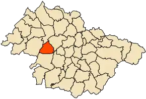 Localizarea comunei în cadrul provinciei